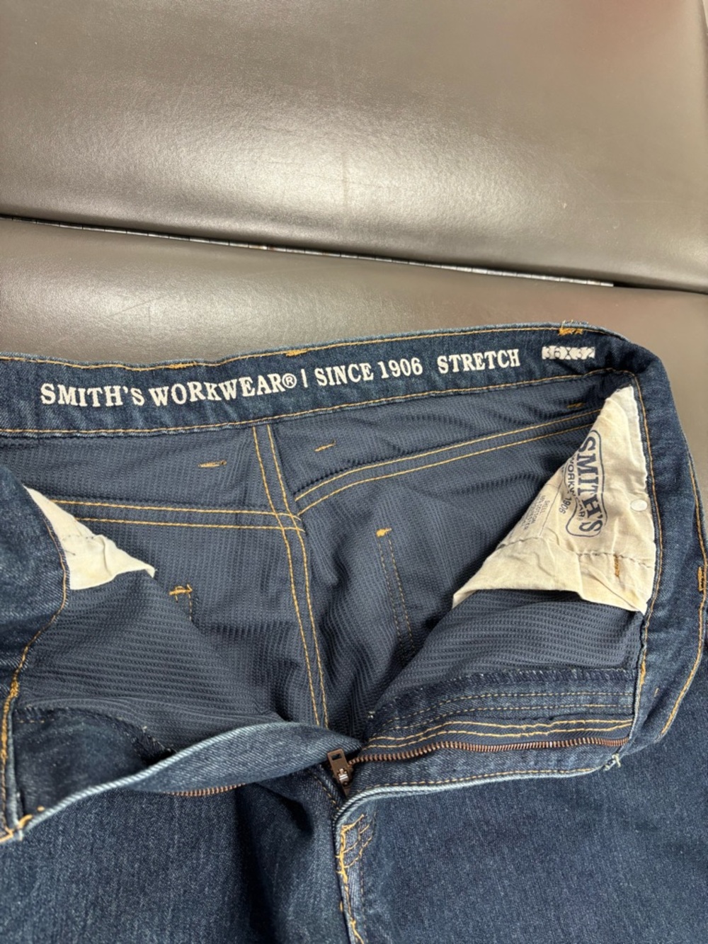 EUC Smith’s Work Wear Lined Denim Carpenter Jeans Size 36 x 32 - Picture 5 of 10